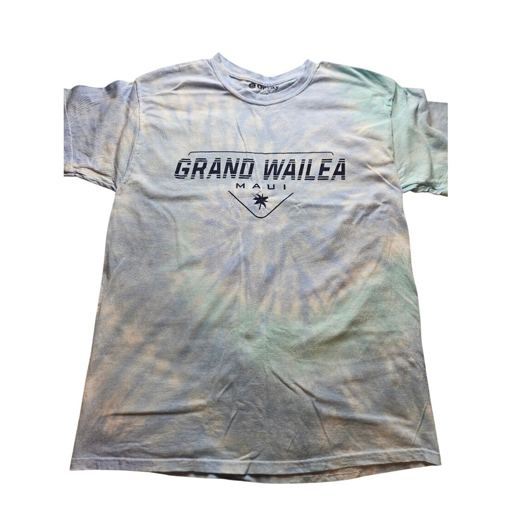 Ouray Grand Wailea Maui Tie Dye T-Shirt Mens Large Blue Green Souvenir Graphic